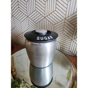 Vintage Kromex Spun Aluminum Sugar Canister With Lid